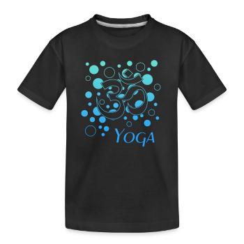 Yoga Yogi - Kinder Premium Bio T-Shirt - Schwarz - Vorne