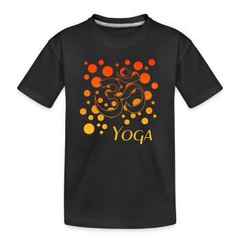 yoga - Kinder Premium Bio T-Shirt - Schwarz - Vorne