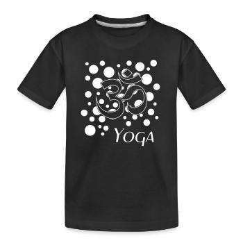 Yoga yoga - Kinder Premium Bio T-Shirt - Schwarz - Vorne