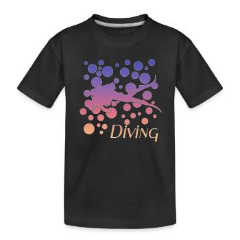 Scuba Diver - Kinder Premium Bio T-Shirt - Schwarz - Vorne