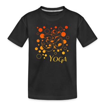 Yoga - Kinder Premium Bio T-Shirt - Schwarz - Vorne