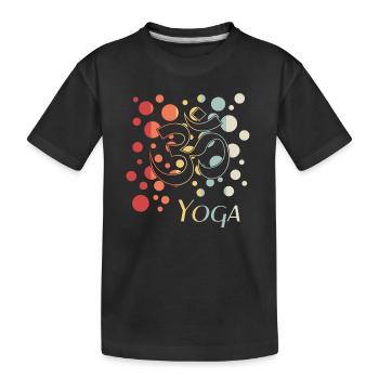 Yoga Namaste - Kinder Premium Bio T-Shirt - Schwarz - Vorne