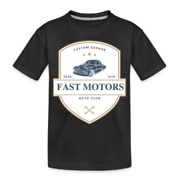 Fast Motors - Kinder Premium Bio T-Shirt - Schwarz - Vorne