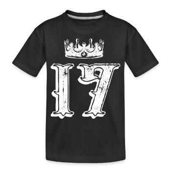 17 Couronne numérique - T-shirt bio Premium Enfant - noir - Devant