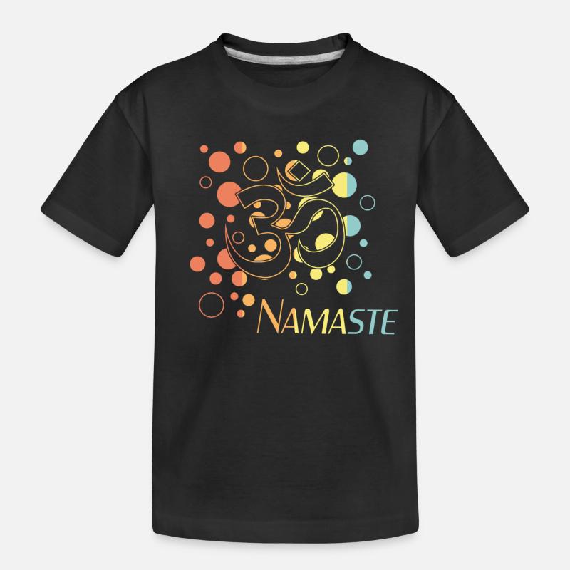 Namaste - Kinder Premium Bio T-Shirt - Schwarz