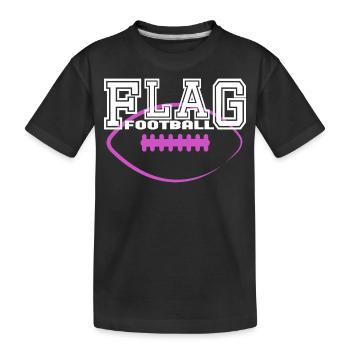 Flag Footballeuse Filles Femmes - T-shirt bio Premium Enfant - noir - Devant