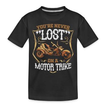 Vous n’êtes jamais perdu sur un Motortrike - T-shirt bio Premium Enfant - noir - Devant