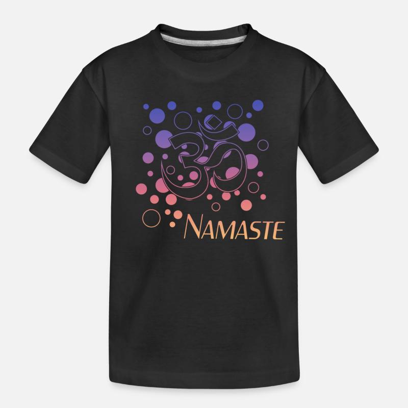 Namaste - Kinder Premium Bio T-Shirt - Schwarz