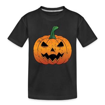 Pumpkin Jack-O-Lantern Halloween Spooky Season - Kids' Premium Organic T-Shirt - black - Front