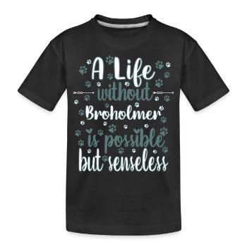 Hund Leben Liebe Hunderasse Broholmer - Kinder Premium Bio T-Shirt - Schwarz - Vorne