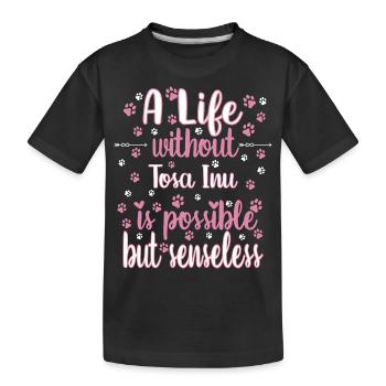 Hund Leben Liebe Hunderasse Tosa Inu - Kinder Premium Bio T-Shirt - Schwarz - Vorne