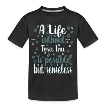 Hund Leben Liebe Hunderasse Tosa Inu - Kinder Premium Bio T-Shirt - Schwarz - Vorne