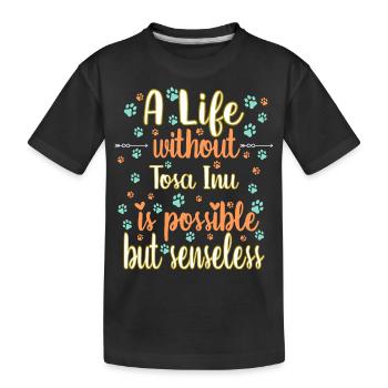 Hund Leben Liebe Hunderasse Tosa Inu - Kinder Premium Bio T-Shirt - Schwarz - Vorne