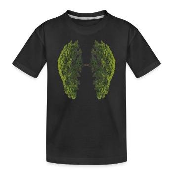 Le poumon vert - Pas de souffle sans arbres - T-shirt bio Premium Enfant - noir - Devant