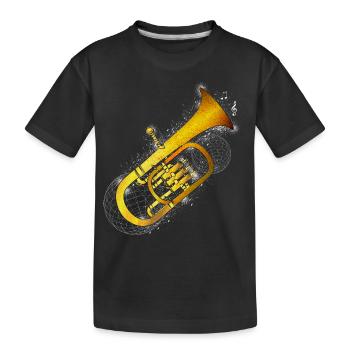 Tuba-Universum - Kinder Premium Bio T-Shirt - Schwarz - Vorne