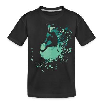 Éclaboussure de couleur de sport extrême de grimpeur - T-shirt bio Premium Enfant - noir - Devant
