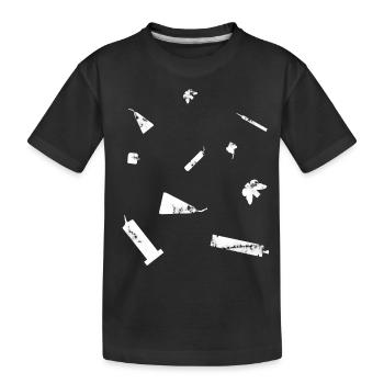 Pyro Collection - Kids' Premium Organic T-Shirt - black - Front