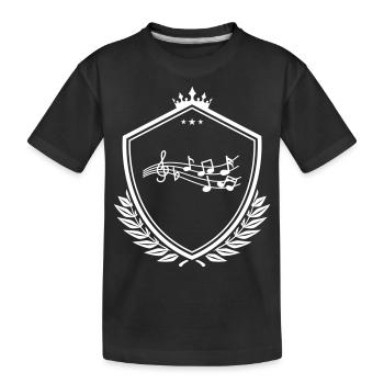 Musiknoten Wappen - Kinder Premium Bio T-Shirt - Schwarz - Vorne