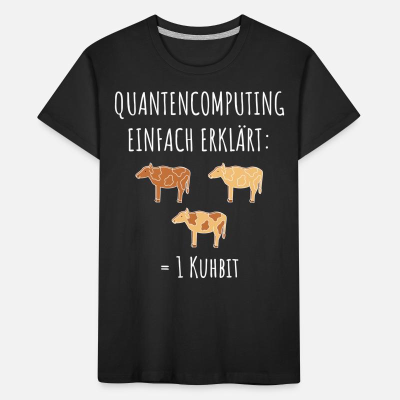 Quantencomputing mit Kühen Lustig Geschenk Kuhbit Kinder Premium Bio T-Shirt