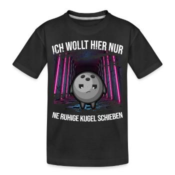 bowling bowlingkugel x split bowl strike spare pin - Kinder Premium Bio T-Shirt - Schwarz - Vorne