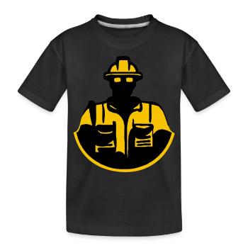 Meilleur travailleur de la construction - T-shirt bio Premium Enfant - noir - Devant