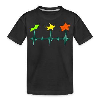 Wingsuit volant Base Jumping Skydiving Heartbeat - T-shirt bio Premium Enfant - noir - Devant