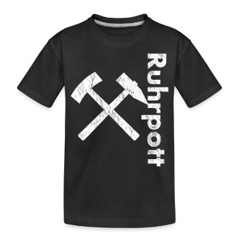 Ruhrpott Vertikal - Kinder Premium Bio T-Shirt - Schwarz - Vorne