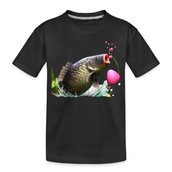 Roi de la carpe - T-shirt bio Premium Enfant - noir - Devant