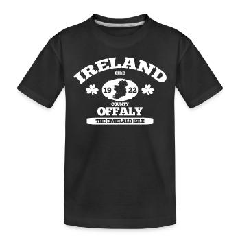 Offaly, Irland. Klassisches irisches Design - Kinder Premium Bio T-Shirt - Schwarz - Vorne