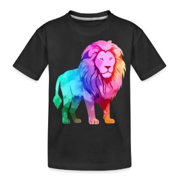 Ero, der stolze Löwe - Kinder Premium Bio T-Shirt - Schwarz - Vorne