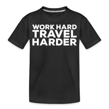 Travailler dur Voyagez plus dur Digital Nomads World Tour - T-shirt bio Premium Enfant - noir - Devant