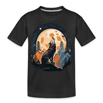 Soccer Pup - Kids' Premium Organic T-Shirt - black - Front