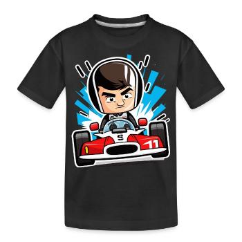 Geschwindigkeits-Dämonen - Kinder Premium Bio T-Shirt - Schwarz - Vorne