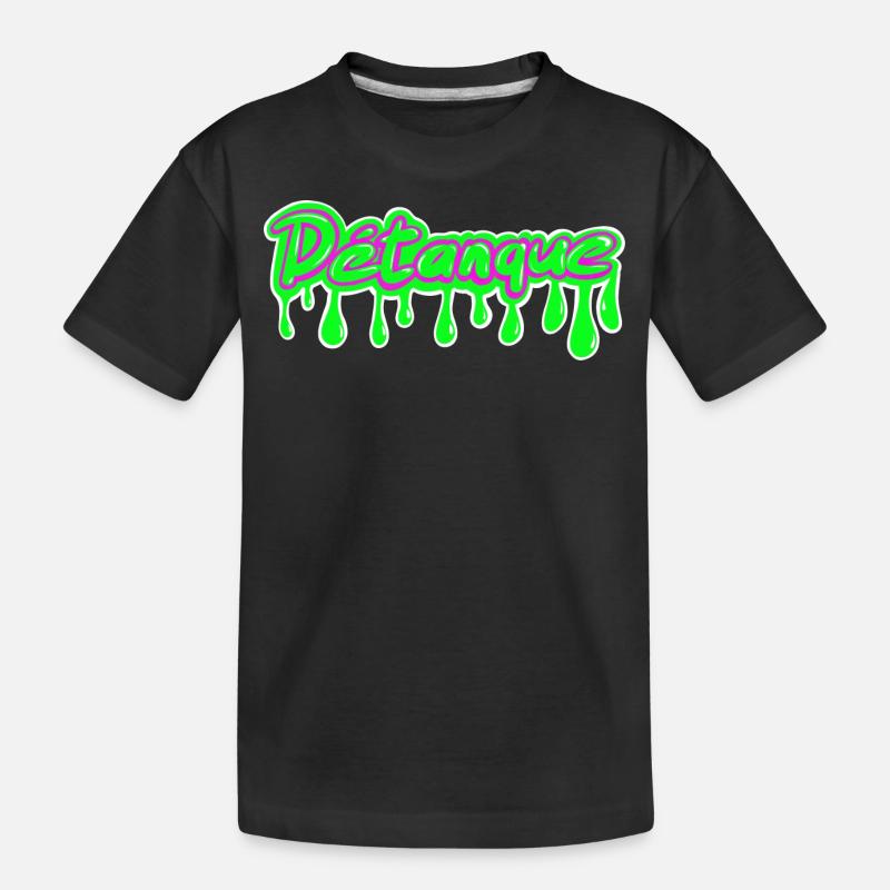 Petanque Pétanque Boule Boccia - Kinder Premium Bio T-Shirt - Schwarz