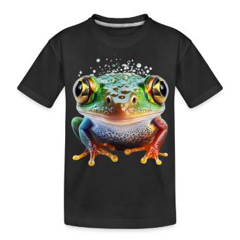 Grenouille - T-shirt bio Premium Enfant - noir - Devant
