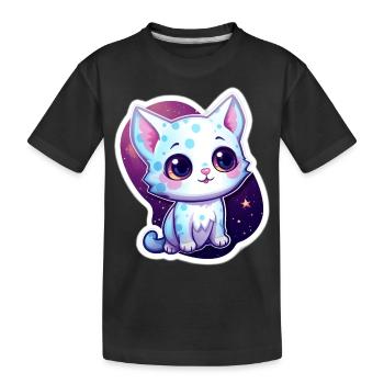 « Purrrfect Space Dreams » - T-shirt bio Premium Enfant - noir - Devant