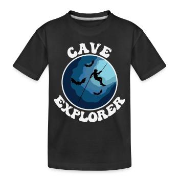 Cave Explorer - Caver Caving Potholing Speleology - Kids' Premium Organic T-Shirt - black - Front