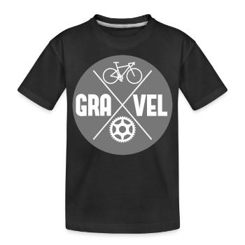vélo de gravier cycliste cycliste cycliste - T-shirt bio Premium Enfant - noir - Devant