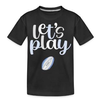 LETS PLAY - Kinder Premium Bio T-Shirt - Schwarz - Vorne
