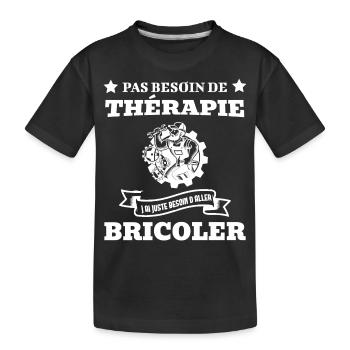 pas besoin de thérapie - T-shirt bio Premium Enfant - noir - Devant