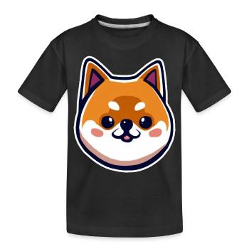 Shina Inu Chibi - Kinder Premium Bio T-Shirt - Schwarz - Vorne