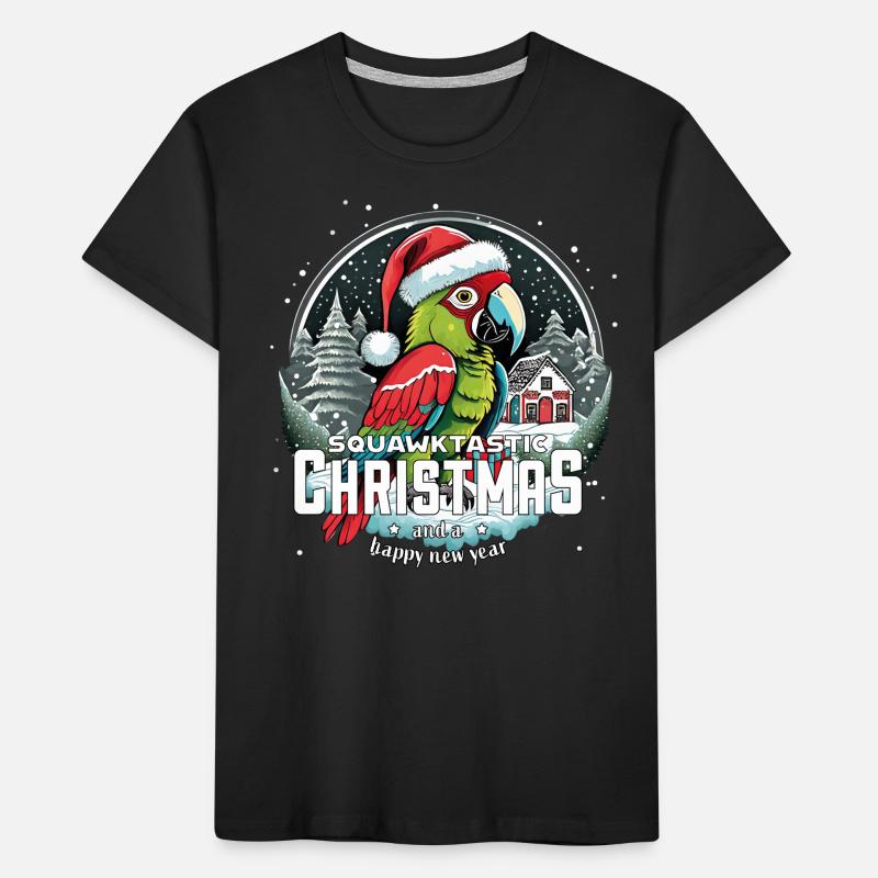 Perroquet de Noël - Noël squawktastic T-shirt bio Premium Enfant