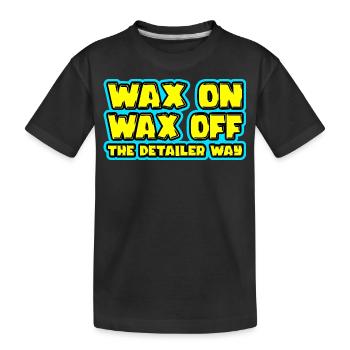 Cire sur la cire de l’amateur de voitures de façon detailer - T-shirt bio Premium Enfant - noir - Devant