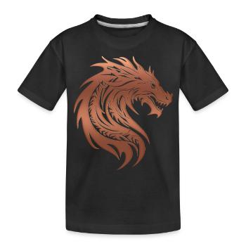 Fantasy Dragon Anime Dragon Head Mythical reptile - Kids' Premium Organic T-Shirt - black - Front