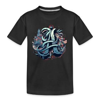 street art, graffiti, - Kids' Premium Organic T-Shirt - black - Front