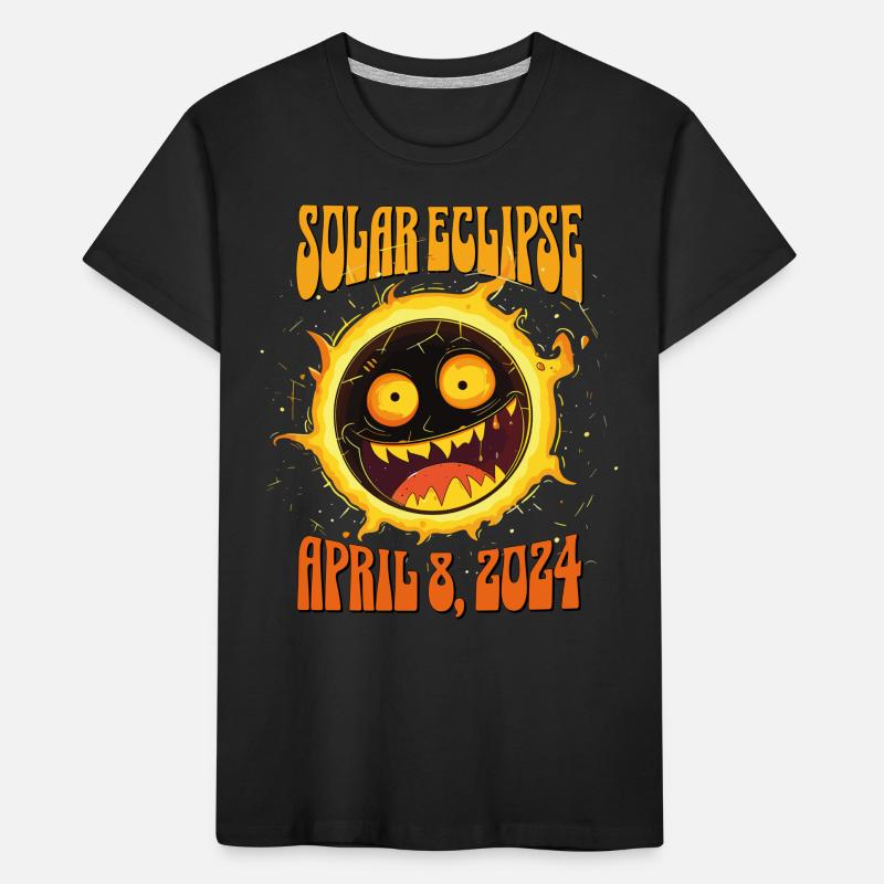 Éclipse solaire 8 avril 2024 Éclipse totale de Soleil T-shirt bio Premium Enfant