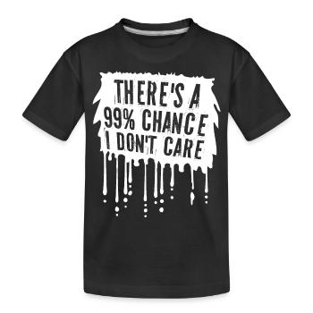 Il y a 99% de chances que je m’en fous d’être drôle - T-shirt bio Premium Enfant - noir - Devant