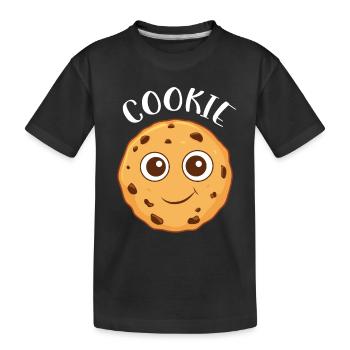 Cute Chocolate Chip Cookie - Kids' Premium Organic T-Shirt - black - Front