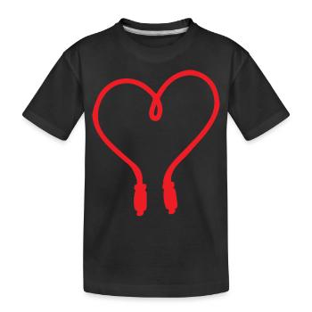 Conception de coeur rouge de corde pour cavalier de corde - T-shirt bio Premium Enfant - noir - Devant