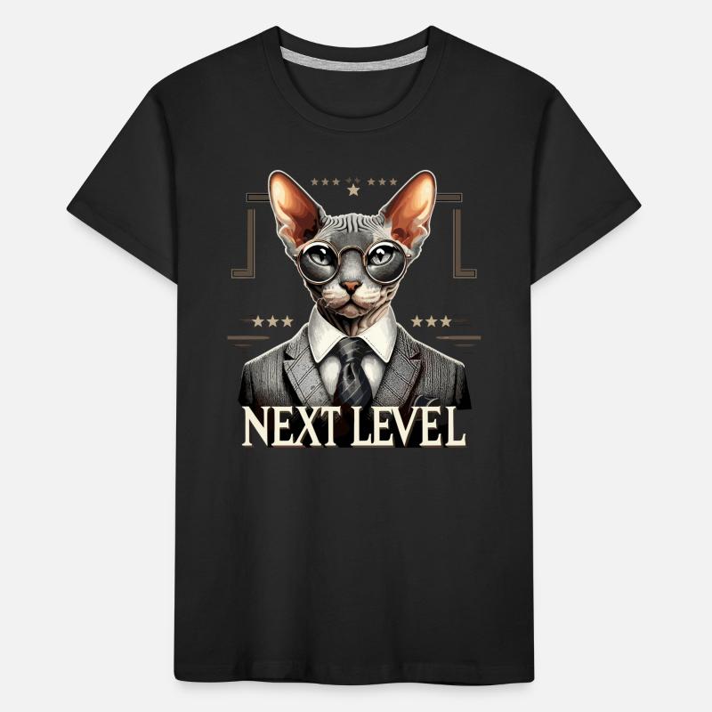 Cornish Rex Suit Next Level Cat Gift Kids' Premium Organic T-Shirt
